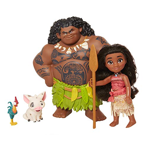Jakks Pacific - Caja 4 Figuras Oceania Vaiana Maui Pua HeiHei Disney Originales
