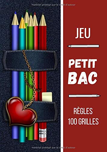 Jeu Petit Bac - Règles, 100 grilles: Carnet de grilles avec thèmes - 100 feuilles de score à remplir - Jeu de société - Dès 5ans, en famille ou entre amis!