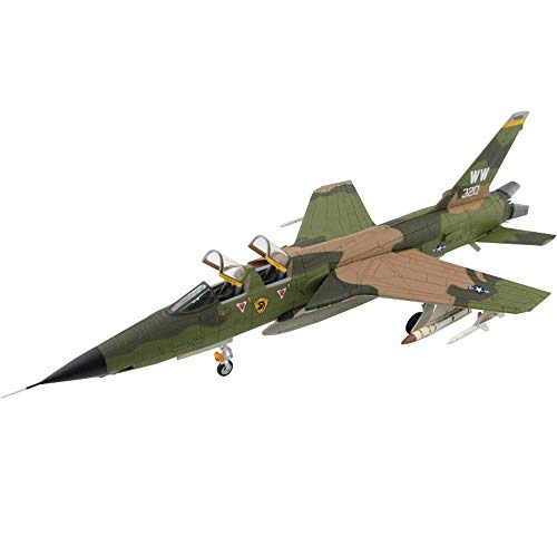 JHSHENGSHI 1/72 Escala Militar F-105G Bombardero Wild Weasel TFS War of Vietnam Modelo de aleación, Juguetes para Adultos y Regalo, 10,7 Pulgadas x 5,8 Pulgadas