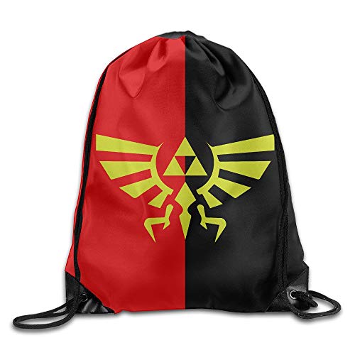 JIMSTRES The Legend of Zelda Hyrule Crest Drawstring Backpack Sack Bag/Travel Bag