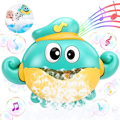 joylink Máquina de Burbujas de Baño, Ducha de Niños Baño de Burbujas Juguetes bebé Maquina de Burbujas 12 Música para Ducha de Niños Baño de Burbujas Ideales Burbuja de Baño Juguetes para Niños