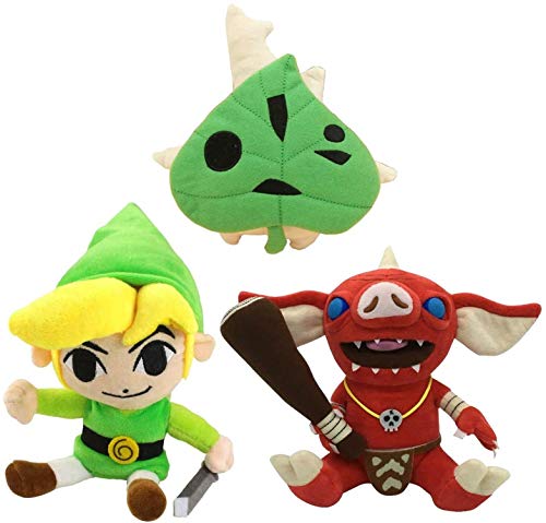 Juego de 3 muñecos de Peluche The Legend of Zelda Bokoblin Link, muñecos de Peluche Suaves para Regalo de niños