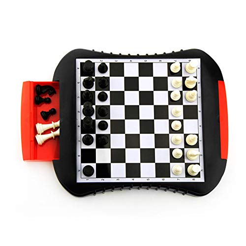 Juego de ajedrez magnético – tablero de ajedrez portátil con tablero de ajedrez y rompecabezas