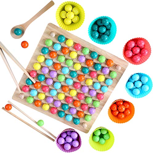 Juego de eliminación de bolas de arco iris, rompecabezas de arco iris, juego de ajedrez mágico para niños adultos, 77 cuentas de madera coloridas, apto para multijugador PK Duel Juego de eliminación de bolas de arco iris, rompecabezas de arco iris, juego de ajedrez mágico para niños adultos, 77 cuentas de madera coloridas, apto para multijugador PK Duel