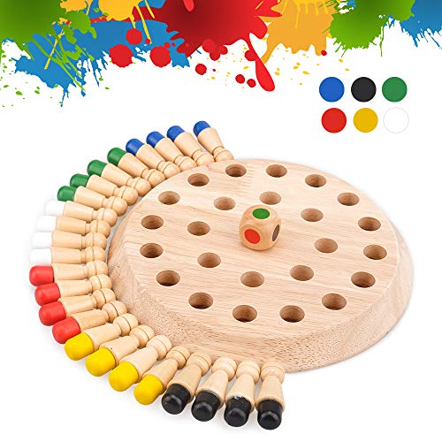 Juegos de mesa para niños de 4 a 5 6 años, juguetes educativos para niños de 5 a 6 7 años, ajedrez para niños, juego de memoria de madera para niños, regalo de cumpleaños para 3-10 juguetes montessori