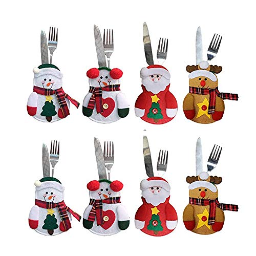 junao 8 Piezas Cubiertos de Navidad Cubiertos, Porta Cubiertos de Navidad, Porta Cubiertos de Navidad Traje, Decoración de Fiesta, Regalos, Fiesta de Navidad, Multicolor junao 8 Piezas Cubiertos de Navidad Cubiertos, Porta Cubiertos de Navidad, Porta Cubiertos de Navidad Traje, Decoración de Fiesta, Regalos, Fiesta de Navidad, Multicolor