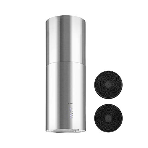 Klarstein Beretta - Campana extractora en isla, 3 niveles circulación, Hasta 650 m³/h, Filtro de carbón activo, ECC C, Iluminación integrada, Filtro grasa extraíble, Acero inoxidable, Plateado Klarstein Beretta - Campana extractora en isla, 3 niveles circulación, Hasta 650 m³/h, Filtro de carbón activo, ECC C, Iluminación integrada, Filtro grasa extraíble, Acero inoxidable, Plateado