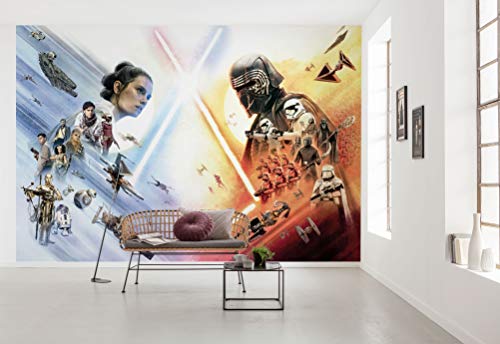 Komar 8-4114 - Papel pintado fotográfico EP9, tamaño panorámico, 368 x 254 cm (ancho x altura), Kylo Ren, Star Wars 9, Skywalker, papel pintado, decoración de pared, multicolor
