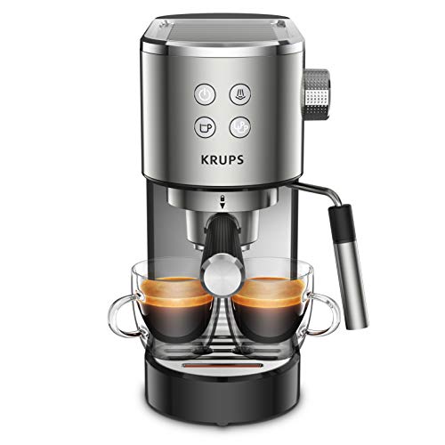 Krups Virtuoso XP442C cafetera espresso, diseño compacto y elegante, capacidad 1.1 L, espresso, cappuccino, sistema Thermoblock, calentamiento rápido, cuchara dosificadora, bandeja calientatazas Krups Virtuoso XP442C cafetera espresso, diseño compacto y elegante, capacidad 1.1 L, espresso, cappuccino, sistema Thermoblock, calentamiento rápido, cuchara dosificadora, bandeja calientatazas