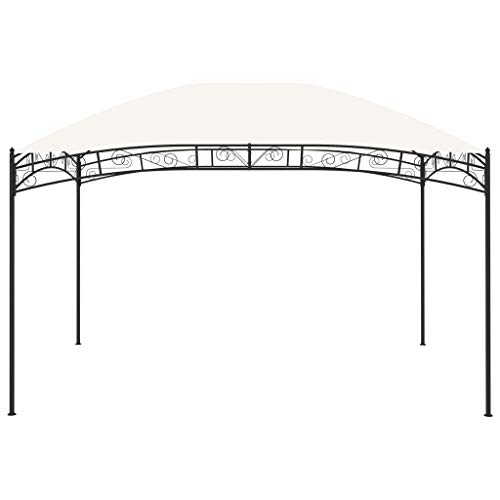Lasamot Pabellón de jardín con Estructura de Marco de Acero con Recubrimiento en Polvo, pabellón de Estilo para Exteriores Pabellón de reunión Familiar 4x3x2,94 cm Blanco lechoso y Gris Oscuro Lasamot Pabellón de jardín con Estructura de Marco de Acero con Recubrimiento en Polvo, pabellón de Estilo para Exteriores Pabellón de reunión Familiar 4x3x2,94 cm Blanco lechoso y Gris Oscuro