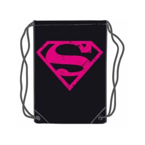 Last Level- Saco Mochila Bolsa Superman Logo Rosa, Multicolor (Comic Studio MECE4176)