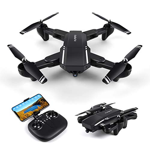 LBLA Drone con Cámara 720P HD Plegable Drone 120º Gran Angular WiFi FPV 2.4Ghz RC Quadcopter Control Remoto 3D Flips Modo sin Cabeza Negro LBLA Drone con Cámara 720P HD Plegable Drone 120º Gran Angular WiFi FPV 2.4Ghz RC Quadcopter Control Remoto 3D Flips Modo sin Cabeza Negro