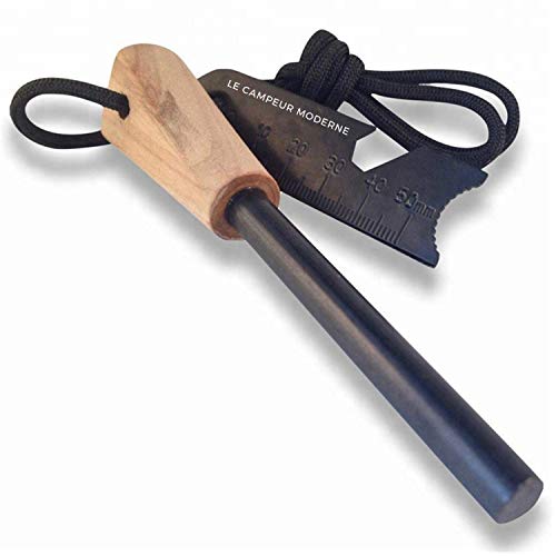 Le campeur moderne Pedernal Kit 7 en 1. con Mango de Madera Hecho a Mano | Grueso de 5/16"| 10,000 pulverizadores de Chispa | Supervivencia Tradicional | Rascador de múltiples Herramientas Le campeur moderne Pedernal Kit 7 en 1. con Mango de Madera Hecho a Mano | Grueso de 5/16"| 10,000 pulverizadores de Chispa | Supervivencia Tradicional | Rascador de múltiples Herramientas