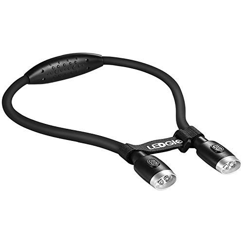 LEDGLE Flexible Llevó Luz Del Libro de La Abrazo Lámpara de Lectura de Luz de La Linterna Cuello Lectura, USB Luz Recargable LED, 4 LED Bombillas 3 Brillo Ajustable 6500K-7000k