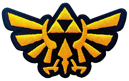 Legend of Zelda Hyrule's Royal Crest Gold Logo Patch Iron On Leyenda de Zelda Parche Bordado Termoadhesivo