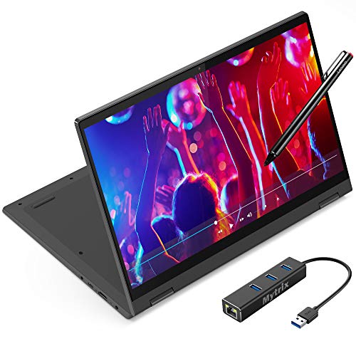Lenovo IdeaPad Flex 5 2-in-1 14" FHD Touchscreen with Active Pen, AMD Ryzen 3 4300U Quad-Core up to 3.70 GHz, 4GB 3200MHz RAM, 256GB PCIe NVMe SSD,Mytrix Ethernet Hub, Win 10 QWERTY US Version