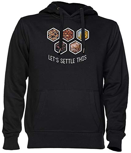 Lets Settle This Negro Jersey Sudadera con Capucha Unisexo Hombre Mujer Tamaño XS Black Unisex Hoodie Size XS