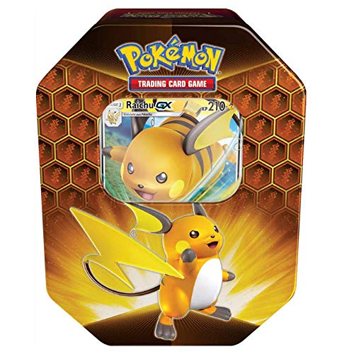 Lively Moments Pokémon Tin Box Sun & Luna Verversteckgen Schicksal Raichu-GX DE Alemán Juego de cartas coleccionables / caja metálica