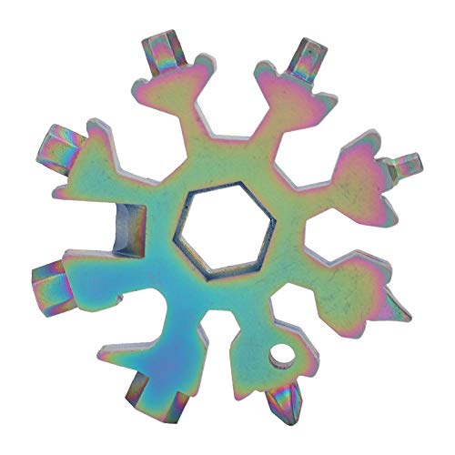 Llave hexagonal 18 en 1, llave hexagonal multifuncional portátil con forma de copo de nieve, herramienta doméstica multicolor de acero con alto contenido de carbono Llave Allen, llave hexagonal para d