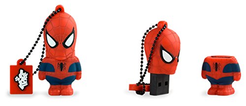 Llave USB 16 GB Spiderman - Memoria Flash Drive 2.0 Original Marvel Avengers, Tribe FD016505