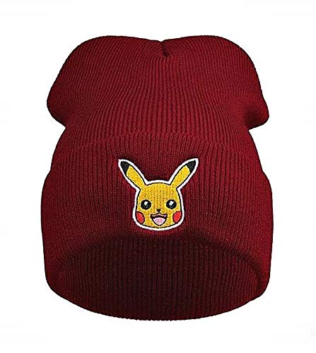 Lovelegis Sombrero de Invierno para niños - Gorra - Pikachu - niños - Unisex - Talla única - Idea de Regalo Original - Color Rojo
