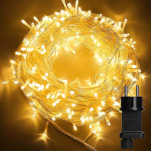 Luces de Hadas, 23M 200 LED Cadena de Luces con Enchufe, Guirnalda Luces IP44 Impermeable con 8 Modos, Guirnaldas Luminosas Decorativas para Exterior y Interior, Navidad, Jardín, Casas, Boda, Fiestas