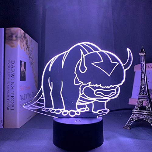 Luces sinfónicas  3D  Lámpara de mesa con luz nocturna LED  Avatar Último cojín de aire para niños Decoración de guardería Ang Apa Leyenda de regalo acrílico para niños