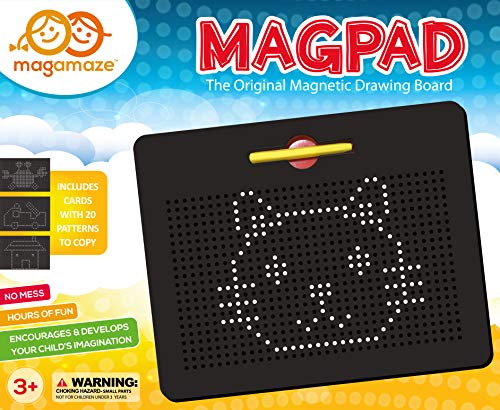Magamaze - Pizarra Magnética de Dibujo Magpad (Grande, Negro/Rojo)