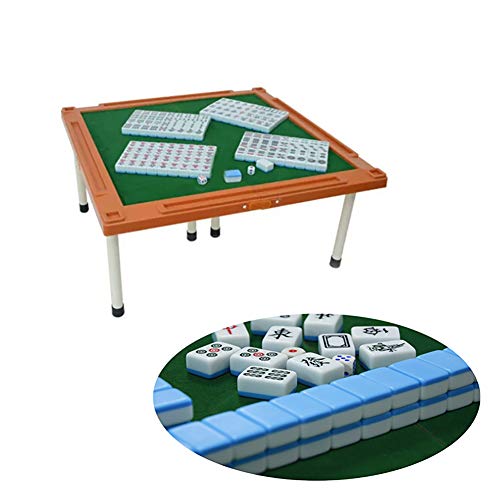 Mahjong De Viaje PortáTil, Hecho De Melamina, con Un Plegable Mahjong Tabla, Resistente Al Desgaste Y Resistente, Estructura SóLida, Conveniente para Las Varias Reuniones