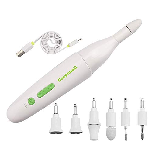 Manicura y Pedicura Profesional, COSYONALL Torno para Uñas con batería recargable de 600 mAh,3 Niveles de Velocidad, 7 Accesorios para el cuidado de las uñas Manicura y Pedicura Profesional, COSYONALL Torno para Uñas con batería recargable de 600 mAh,3 Niveles de Velocidad, 7 Accesorios para el cuidado de las uñas