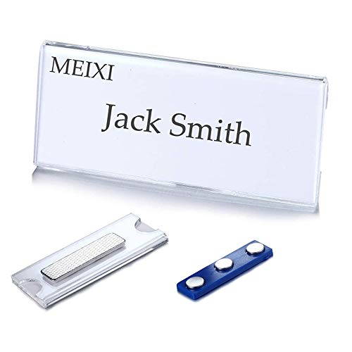 MEIXI Placas de identificación de magnético,con imán de 3 puntos para un agarre fuerte en la ropa, también en chaquetas, juego completo(10 piezas) MEIXI Placas de identificación de magnético,con imán de 3 puntos para un agarre fuerte en la ropa, también en chaquetas, juego completo(10 piezas)