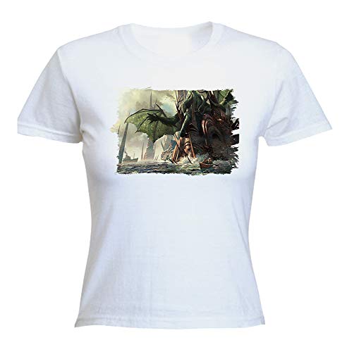 MERCHANDMANIA Camiseta Mujer LOVERAFT LA Llamada DE Cthulhu Woman Tshirt