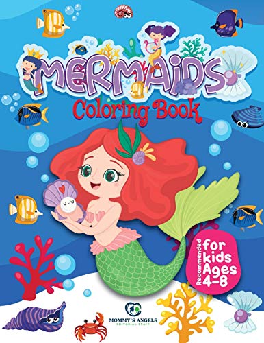 Mermaid Coloring Book: 48 Beautiful Coloring Pages of the Magic World of Mermaids (One-Sided, Large Print, Recommended for Kids Ages 4-8) (1) (Activities for Children)