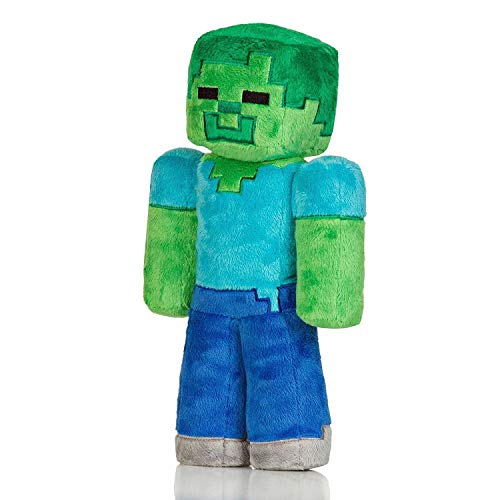 Minecraft-Peluche Zombie, Multicolor, Talla única (JX5949)