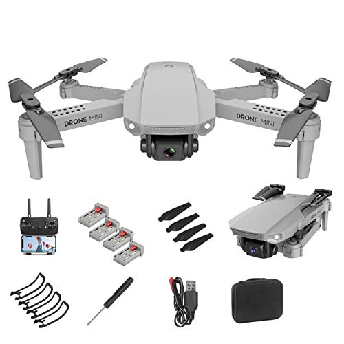 Mini Drone con cámara de Video en Vivo, E88 WiFi FPV Quadcopter con cámara HD 1080P / 4K / 30W, Drone RTF Plegable para Principiantes Mantener la altitud, Modo sin Cabeza