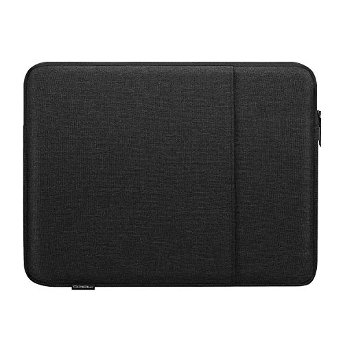 MoKo Funda Protectora Compatible con iPad 8ª 10.2/9.7", iPad Pro 11", iPad Air 4ª 10.9/3 10.5" 2019, Surface Go 2 10.5, Bolsa Multifuncional de Poliéster con Cremallera Doble, Negro