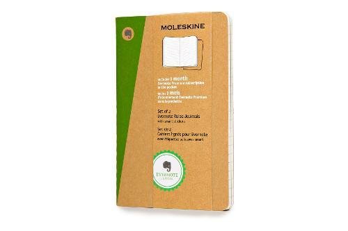Moleskine SKQP411EVER - Pack de 2 diarios cuadriculados Evernote (Moleskine Evernote)