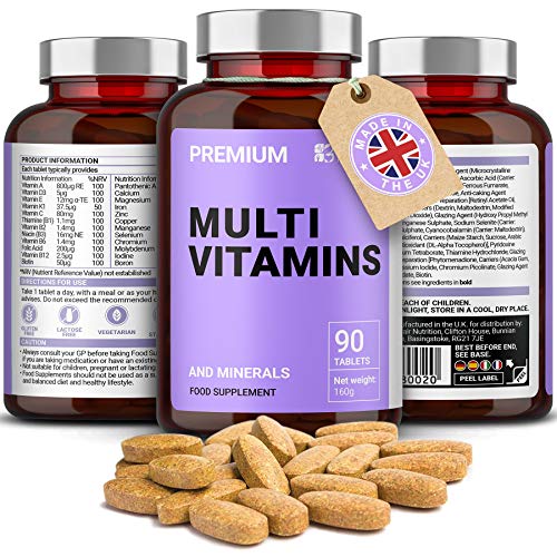 Multivitaminas completas | Multivitaminas, Zinc, Hierro y Magnesio | 90 Cápsulas | Suministro para 3 Meses | Fabricado en el Reino Unido por Iron Ore Health