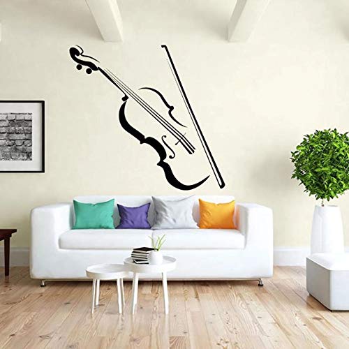 Música violín nota reproducir tono de película sonido piedra vinilo música habitación diseño pared pegatina Música violín nota reproducir tono de película sonido piedra vinilo música habitación diseño pared pegatina