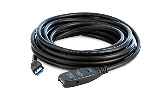 MutecPower 5m USB 3.0 Macho a Hembra del Cable con chipset de extensión - Cable de extensión Activa/Cable repetidor - 5 Metros
