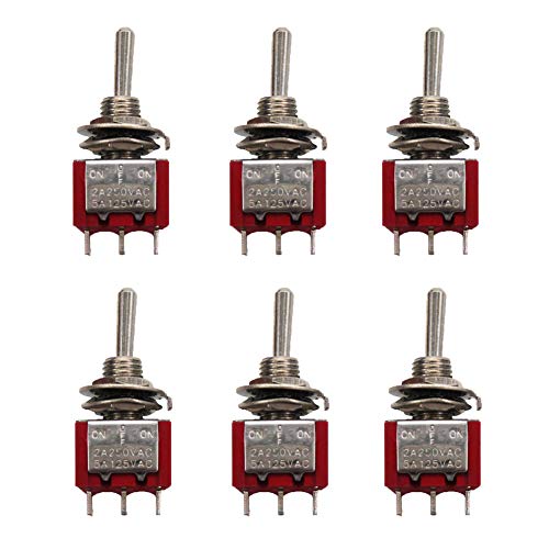 mxuteuk MTS-123 3 Terminal 3 Posiciones SPDT Mini interruptor de palanca en miniatura momentáneo para salpicadero de coche (ON)/OFF/(ON) 5A 125V 2A 250V mxuteuk MTS-123 3 Terminal 3 Posiciones SPDT Mini interruptor de palanca en miniatura momentáneo para salpicadero de coche (ON)/OFF/(ON) 5A 125V 2A 250V