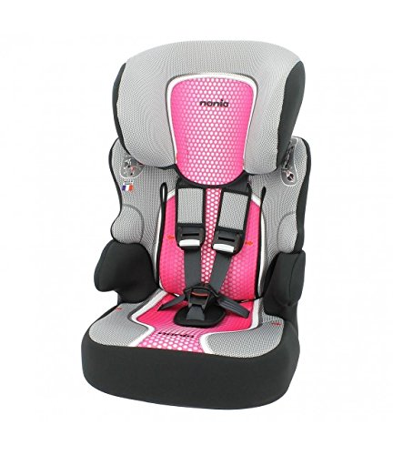 mycarsit asiento de coche y asiento elevador, Grupo 1/2/3 (de 9 a 36 kg), color rosa