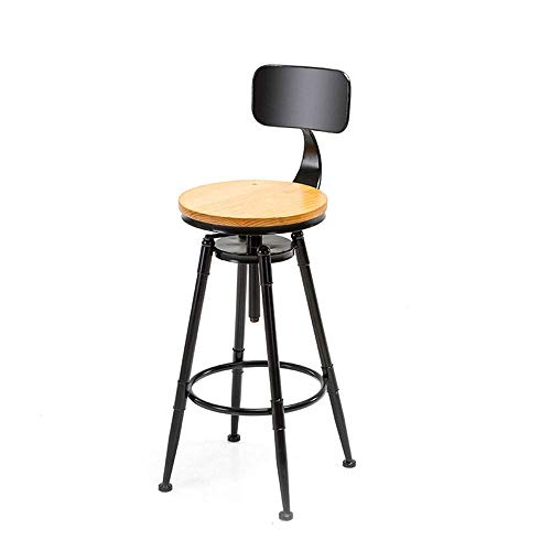 NBVCX Mechanical Parts Bar Stool Modern Ajustable Counter Height Barstool with Backrests For Pub Bistro Kitchen Dining Side Chair Black Personality Bar Chair (Color : Black Size : Free Size)
