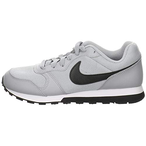 Nike MD Runner 2 (GS), Running Shoe Unisex-Child, Wolf Grey/Black/White, 37.5 EU