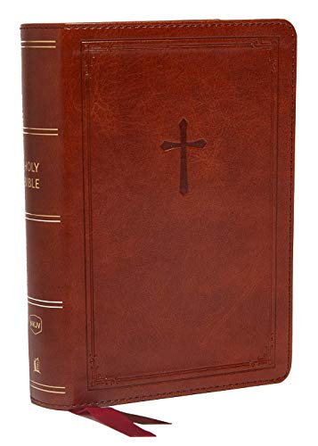 NKJV, End-of-Verse Reference Bible, Compact, Leathersoft, Brown, Red Letter, Comfort Print: Holy Bible, New King James Version