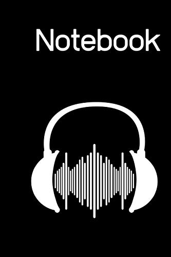 Notebook: Head Phones Retro Design Notebook for Music Lovers. Song Writing Journal: Lined/Ruled Paper For Musicians, Music Lovers, Students, Songwriting. Size 6" x 9" .120 Lined Pages