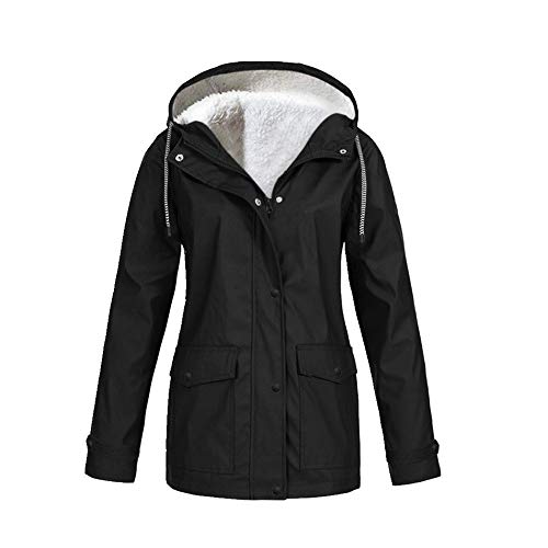 N\P Abrigo de invierno cálido para las mujeres engrosamiento chaqueta al aire libre con capucha resistente
