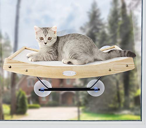 Pecute Camas para ventanas con ventosa gatos Rascador de Gato con Sisal 2 en 1 Cama de Hamaca para Gatos Sostener hasta 15kg,Marco de Madera Sólida, Soporte de Hierro y una poderosa Ventosa (Amarillo) Pecute Camas para ventanas con ventosa gatos Rascador de Gato con Sisal 2 en 1 Cama de Hamaca para Gatos Sostener hasta 15kg,Marco de Madera Sólida, Soporte de Hierro y una poderosa Ventosa (Amarillo)