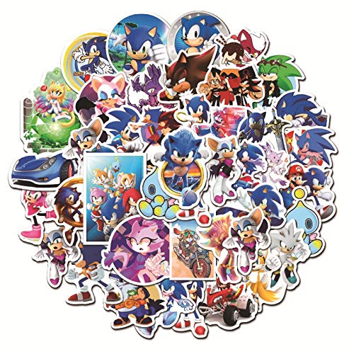 pegatinas de anime 15 unids/pack Sonic the Hedgehog pegatinas de juego de película para refrigerador casco de coche caja de regalo DIY bicicleta guitarra portátil Skate