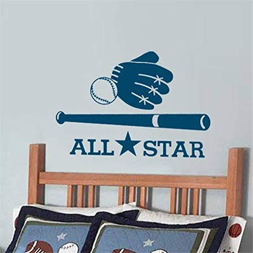 pegatinas de pared All Star Baseball Sports for Nursery Camera dei bambini Camera dei giochi Decor Bedroom